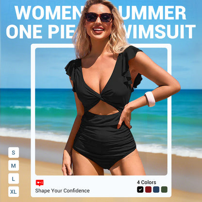 🎁LIMITED HOT SALE - 67% OFF👗Sexy ruffled one-piece swimsuit