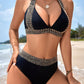 🔥Last Day Promotion 50% OFF🔥Sexy V-neck Women's Holiday Swimsuit With Wavy Pattern