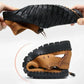 Aviator Wrapped Toe Hollow Leather Sandals👞