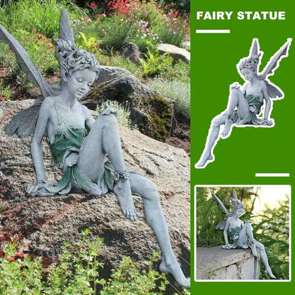 💝Zittend fairy tuinbeeld