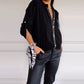 Cotton V-neck Sequin Mid-sleeve Casual Top (Buy 2 Free Shipping)