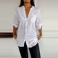 Cotton V-neck Sequin Mid-sleeve Casual Top (Buy 2 Free Shipping)