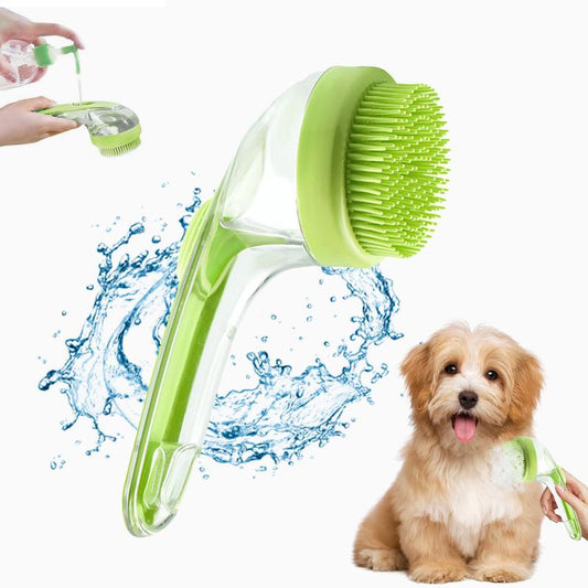 🌟Last Day Special Price £7.99!!🌟PawPure™ Pet Bath Brush with Built-In Shampoo Dispenser 🐾  Gentle Massage Grooming Tool for Dogs & Cats – Ergonomic, Easy-to-Use & Vet-Approved Care 🇬🇧💧