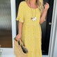 🎁2026 Big Sale 50% OFF🎁Round Neck Polka Dot Print Midi Dress