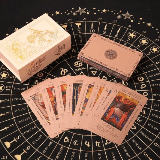 ✨Witchy Cauldron Rose Gold Tarot Cards with Guide Book🔮2