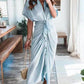 Real silk satin shirt dress