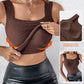 🏆Last Day Special Price ￡8.99!!💐Women's U Neck Thermal Tank Tops with Built-In Bra