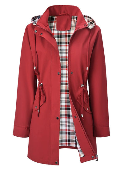 🧥LAST DAY SALE 50% OFF🌧️💧Ultimate Plaid Waterproof Jacket for Women🍃