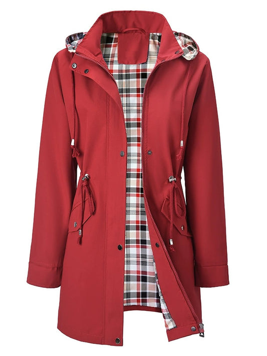 🧥LAST DAY SALE 50% OFF🌧️💧Ultimate Plaid Waterproof Jacket for Women🍃