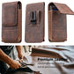 🏆 Last Day Special Price £9.78 ! 🔥Waist Belt Cell Phone Pouch 📱 Multi-Pocket Leather Holster with Card Holder