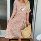 🎁2026 Big Sale 50% OFF🎁Round Neck Polka Dot Print Midi Dress