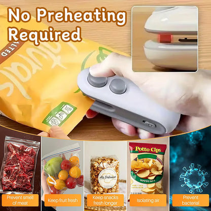 Mini Sealer Small Household Hand Pressure Sealer Portable Snack Plastic Bag Heat Sealing Machine