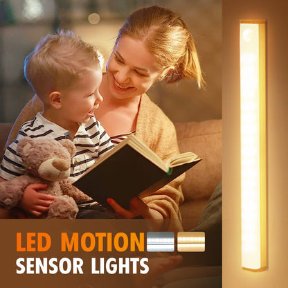 ❄️Summerfresh 50% OFF!🔥Rechargeable Magnetic Motion Sensor Light – Wireless LED Lighting for Wardrobes, Stairs & Cabinets