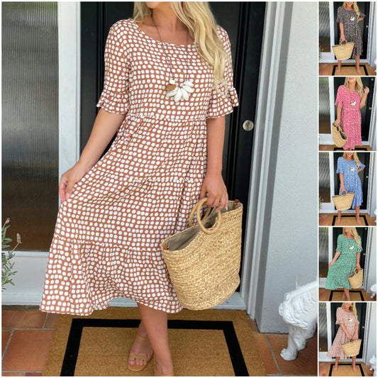 Polka Dot A-Line Dress – Lightweight & Breathable