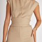 ✨Belted Wide-Leg Jumpsuit – Sleeveless Elegant Office Style