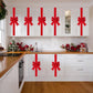 🎀 Red Christmas Cabinet Ribbon Bows – Large Red Bows for Door, Kitchen & Locker Decor 🎄