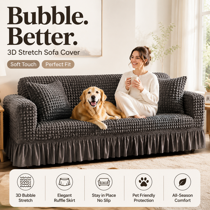 🔥HOT SALE🔥Bubble Texture Elastic Ruffled Sofa Cover