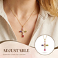 Necklace with a rainbow cross pendant
