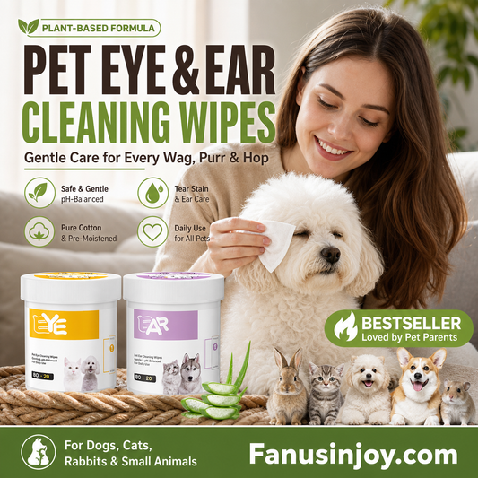✨️Surprise 50% Off！🐈🐕Keeping your furry friend clean matters！Natural Plant-Based Cleaning Wipes for Pet Eyes and Ears