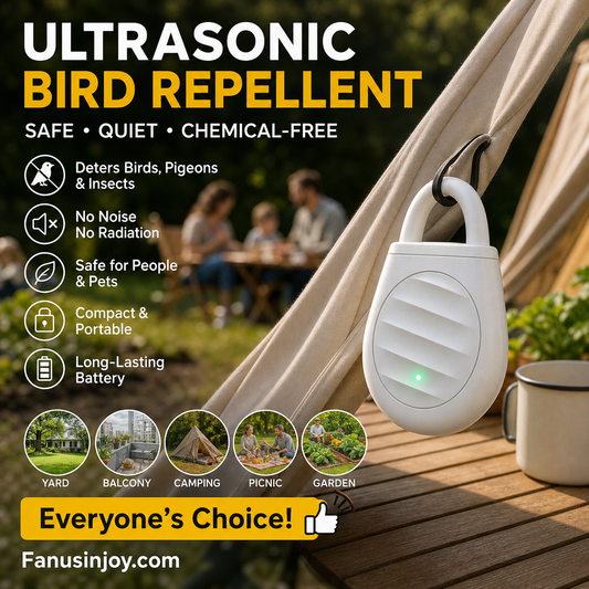 🔥Limited time offer Buy 3 get 2 free！🐦No more trouble from birds, beasts and locusts！Portable Ultrasonic Bird Repellent Keychain
