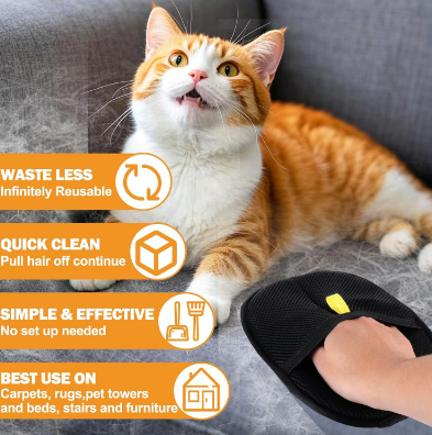 🐾🧤 Pet Haarverwijderaar Elektrostatische Handschoenen – Dubbelzijdig Efficiënt, Zacht Siliconen & Wasbaar Herbruikbaar (Veelzijdig Huis+Auto)!