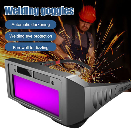 ❄️Summerfresh 50% OFF!🥽Welder's Eye Protection Goggles‑Solar Powered Auto‑Darkening Welding Goggles, Anti‑Glare Safety Eyes Shield for Arc Welding, Mig Tig Welding Work