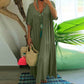 ⏳Time-Limited Special⏰Women's Casual Long Dress – V-Neck, Loose, Flowy 🌾