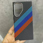 Ultra Slim Carbon Fibre & Metal Button Case Cover for Samsung S Series