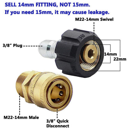 Simple and fast installation, suitable for M22 to rotate to 3/4 inches, 3/8 inches, 8PC