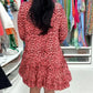 Trendy Leopard Print Dress With V-Neck For Women