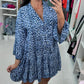 Trendy Leopard Print Dress With V-Neck For Women