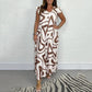 🔥Limited Offer 50% OFF✨Ruffled Geometric Print Jumpsuit✨Women's Summer Wide-Leg Casual Wear