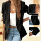 Elegant, soft, plain-colored lapel button jacket