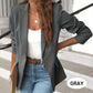 Elegant, soft, plain-colored lapel button jacket