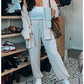 🌷Hot SALE 50% OFF🔥Women's Knitted Buttoned Jacket and Pants Two-piece Set