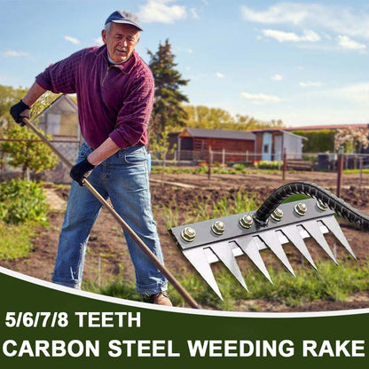 🌿 56% OFF NOW! 🧤 5/6/7/8 Weed Rakes with Carbon Steel Garden Tines – Durable, Ergonomic Grip & Efficient Weeding 🌱