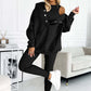 2024 Women's 3 Piece Set Hooded Sweater Slim Vest and Pants Daily Sports