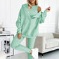 2024 Women's 3 Piece Set Hooded Sweater Slim Vest and Pants Daily Sports