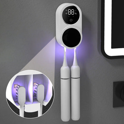 ❄️Summerfresh 50% OFF!🪥Automatic UV Toothbrush Sanitiser & Holder – Touch-Free Dual Brush Storage with Digital Display