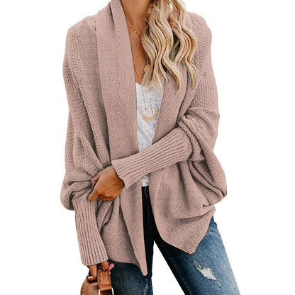 WOMEN'S BATWING CABLE KNITTED SLOUCHY OVERSIZED CARDIGAN SWEATER