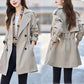2024 Early Autumn✨Slim Mid-Length Trench Coat with Lapel for Women