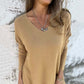 omen's Cozy Knit Long Sleeve Tunic Top with Side Slits