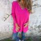 omen's Cozy Knit Long Sleeve Tunic Top with Side Slits
