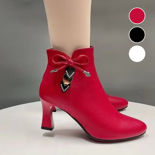 🔥HOT SALE 49% - Fashion pointed ankle boots with bow