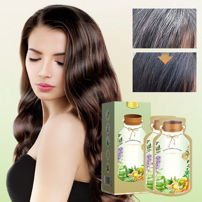 10PCS Plant Hair Dye Shampoo