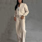 Women's Two-Piece Relaxed Fit Set - Zippered Jacket and Wide-Leg Pants【Free shipping】