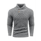 Men's Casual Round Neck Long Sleeve Textured Ribbed Pullover Sweater