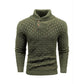 Men's Casual Round Neck Long Sleeve Textured Ribbed Pullover Sweater