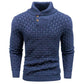 Men's Casual Round Neck Long Sleeve Textured Ribbed Pullover Sweater