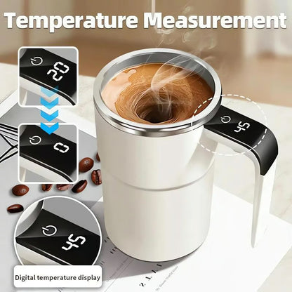🎅Christmas Promotion-Up to 70% OFF!!☕Rechargeable Automatic Magnetic Stirring Coffee Mug Set with Digital Display